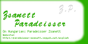 zsanett paradeisser business card